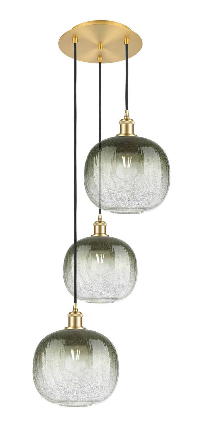 Innovations 113B-3P-SG-G481-10SL Three Light Pendant, Satin Gold