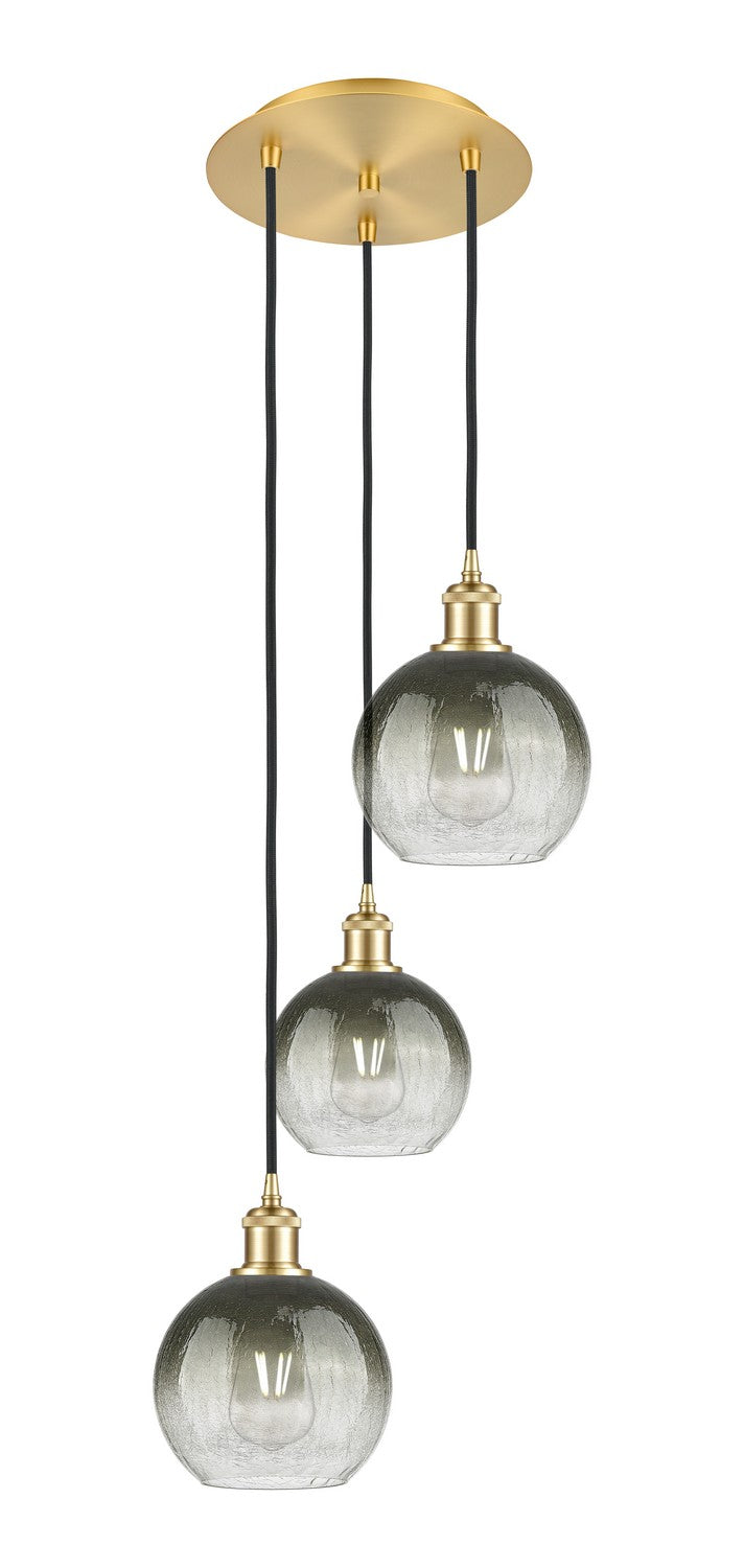 Innovations 113B-3P-SG-G483-8SL Three Light Pendant, Satin Gold