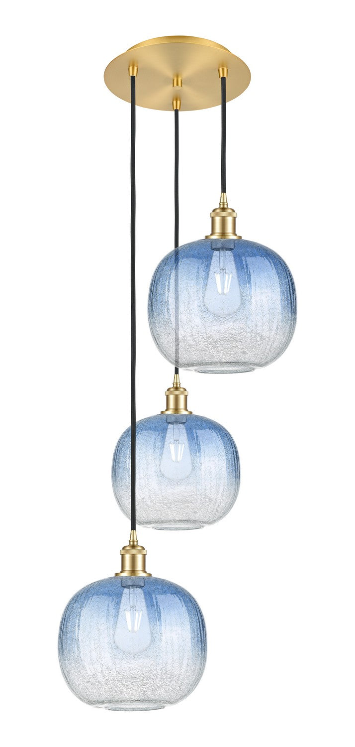 Innovations 113B-3P-SG-G481-10SB Three Light Pendant, Satin Gold