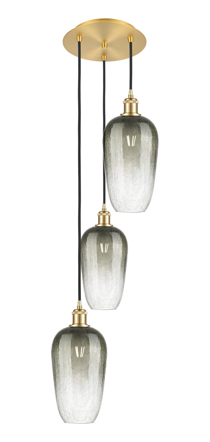 Innovations 113B-3P-SG-G484-7SL Three Light Pendant, Satin Gold