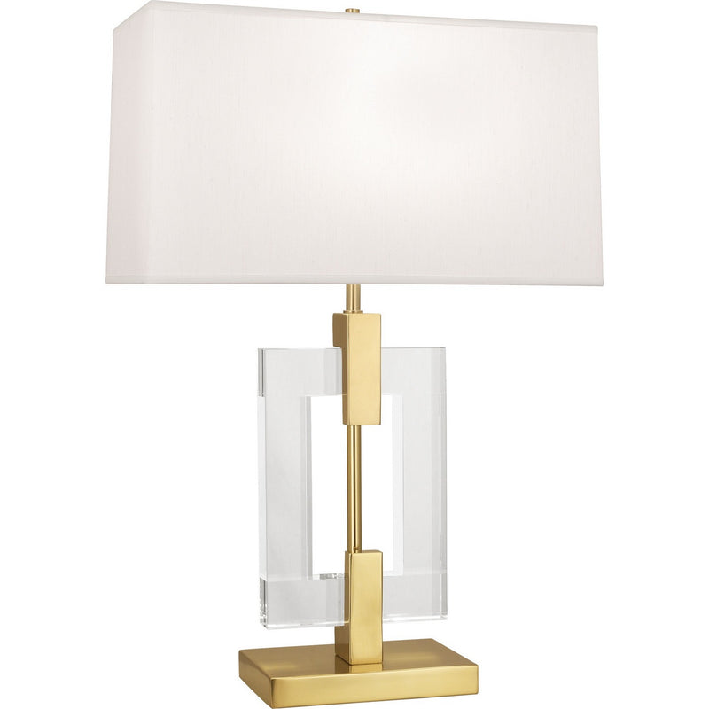 Robert Abbey 1011 One Light Table Lamp, Modern Brass w/ Crystal