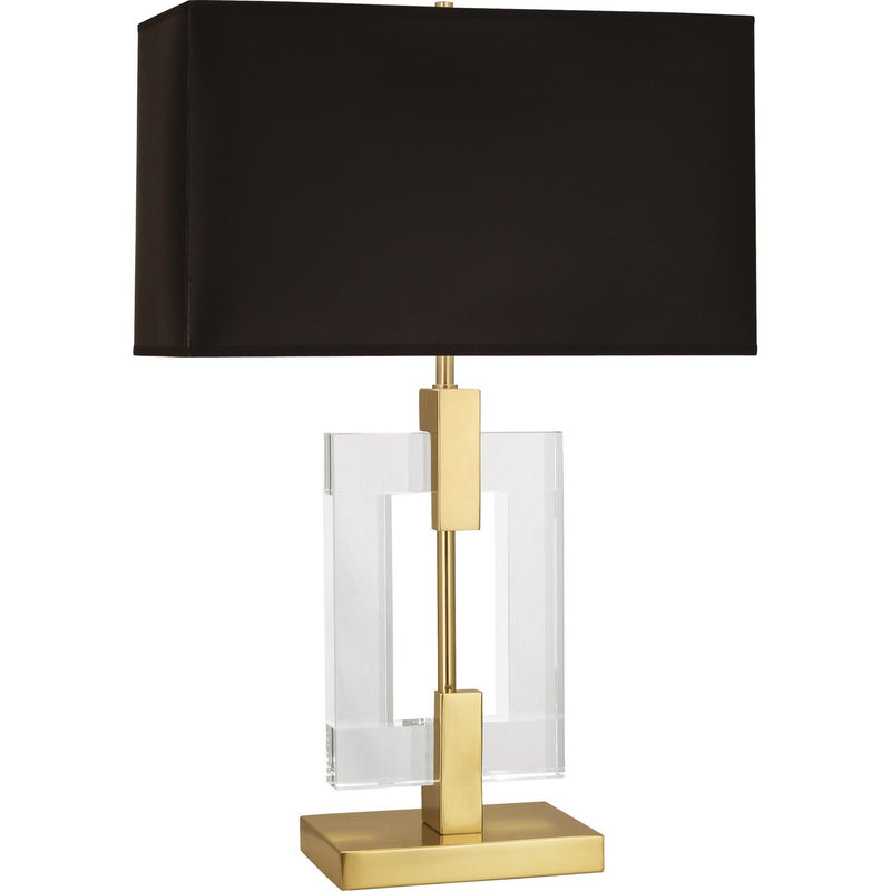 Robert Abbey 1011B One Light Table Lamp, Modern Brass w/ Crystal