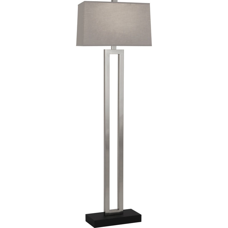 Robert Abbey 108G One Light Floor Lamp, Antique Silver