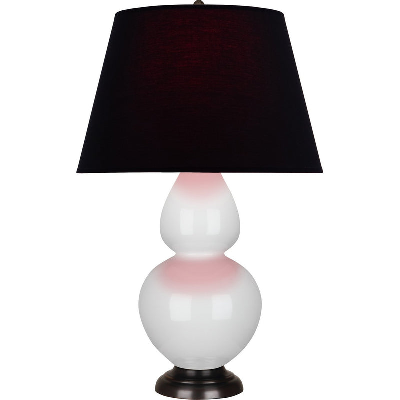 Robert Abbey 1640K One Light Table Lamp, Lily Glazed Ceramic w/Deep Patina Bronze
