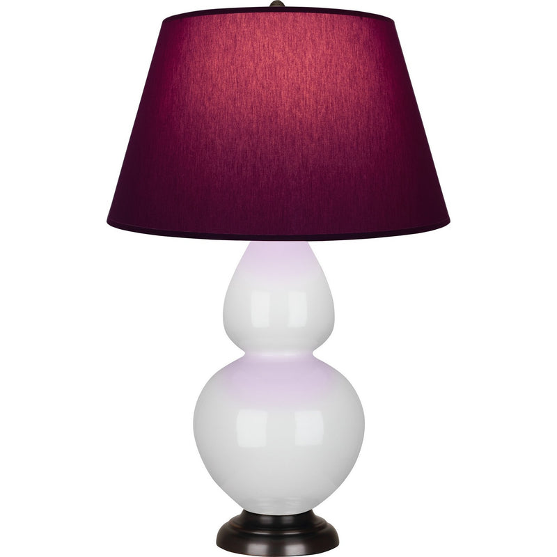 Robert Abbey 1640P One Light Table Lamp, Lily Glazed Ceramic w/Deep Patina Bronze