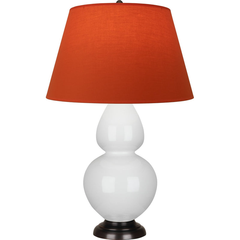 Robert Abbey 1640T One Light Table Lamp, Lily Glazed Ceramic w/Deep Patina Bronze