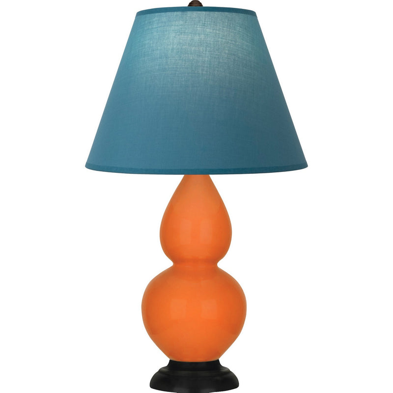 Robert Abbey 1655B One Light Accent Lamp, Pumpkin Glazed Ceramic w/Deep Patina Bronze