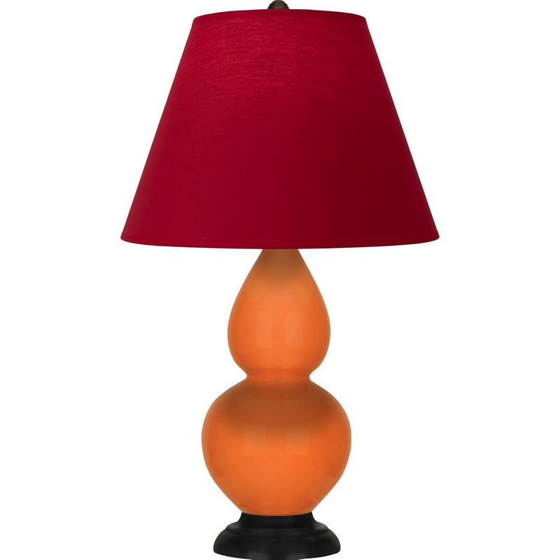 Robert Abbey 1655R One Light Accent Lamp, Pumpkin Glazed Ceramic w/Deep Patina Bronze