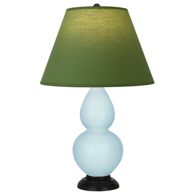 Robert Abbey 1656G One Light Accent Lamp, Baby Blue Glazed Ceramic w/Deep Patina Bronze