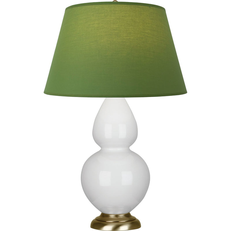 Robert Abbey 1660G One Light Table Lamp, Lily Glazed Ceramic w/Antique Natural Brass