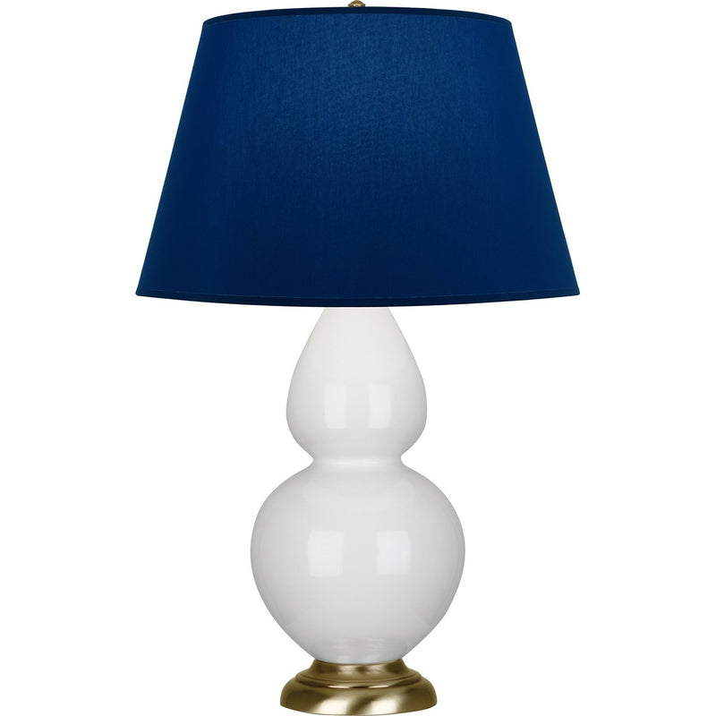 Robert Abbey 1660N One Light Table Lamp, Lily Glazed Ceramic w/Antique Natural Brass