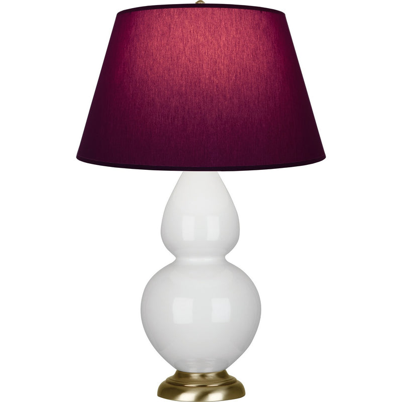 Robert Abbey 1660P One Light Table Lamp, Lily Glazed Ceramic w/Antique Natural Brass