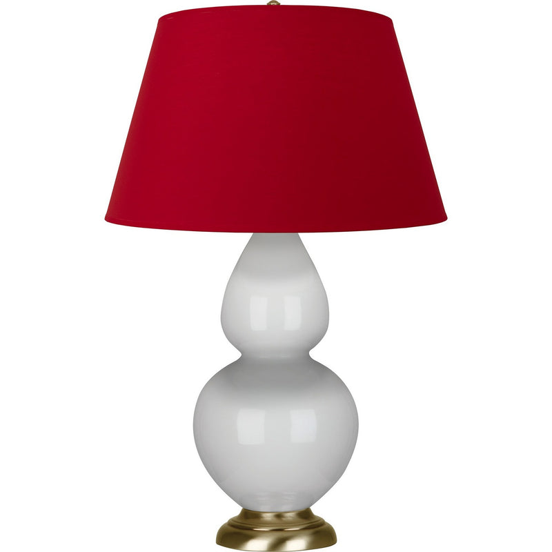 Robert Abbey 1660R One Light Table Lamp, Lily Glazed Ceramic w/Antique Natural Brass
