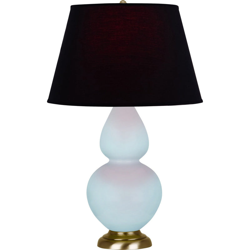 Robert Abbey 1666K One Light Table Lamp, Baby Blue Glazed Ceramic w/Antique Natural Brass