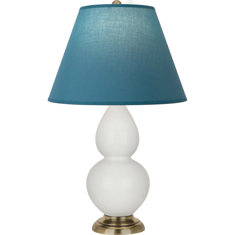 Robert Abbey 1680B One Light Accent Lamp, Lily Glazed Ceramic w/Antique Natural Brass