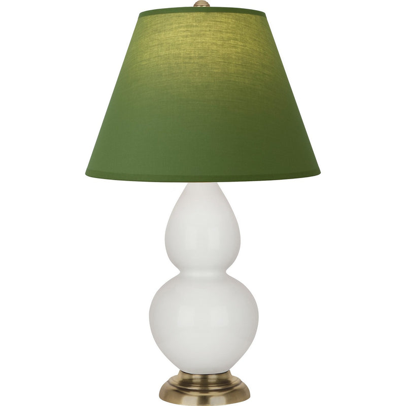 Robert Abbey 1680G One Light Accent Lamp, Lily Glazed Ceramic w/Antique Natural Brass