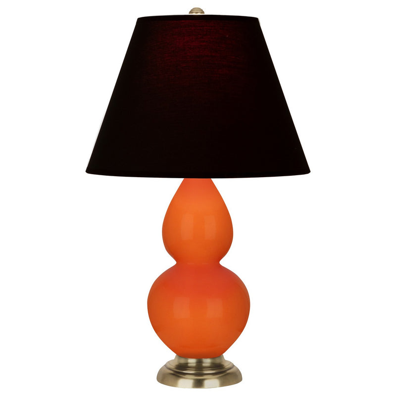 Robert Abbey 1685K One Light Accent Lamp, Pumpkin Glazed Ceramic w/Antique Natural Brass