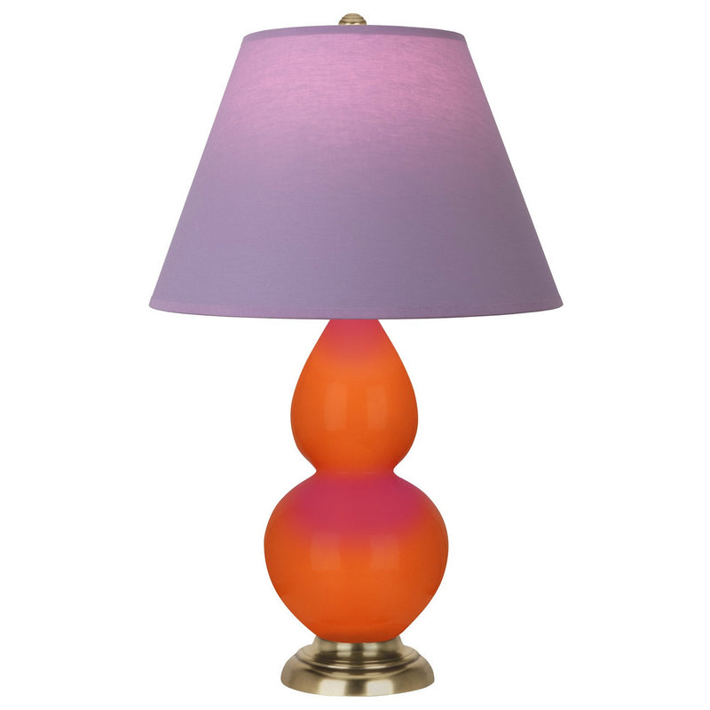 Robert Abbey 1685L One Light Accent Lamp, Pumpkin Glazed Ceramic w/Antique Natural Brass