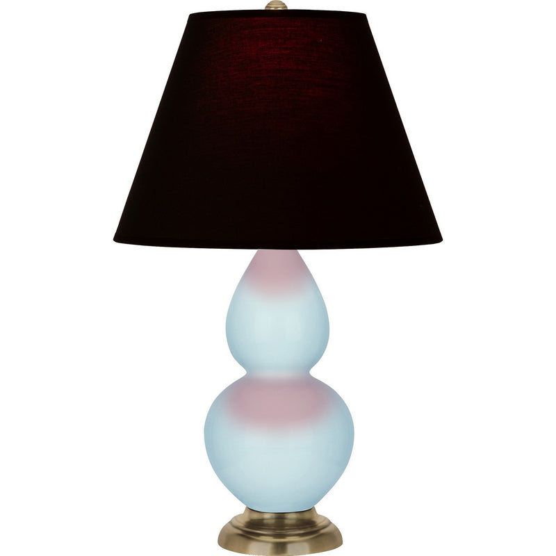 Robert Abbey 1689K One Light Accent Lamp, Baby Blue Glazed Ceramic w/Antique Natural Brass