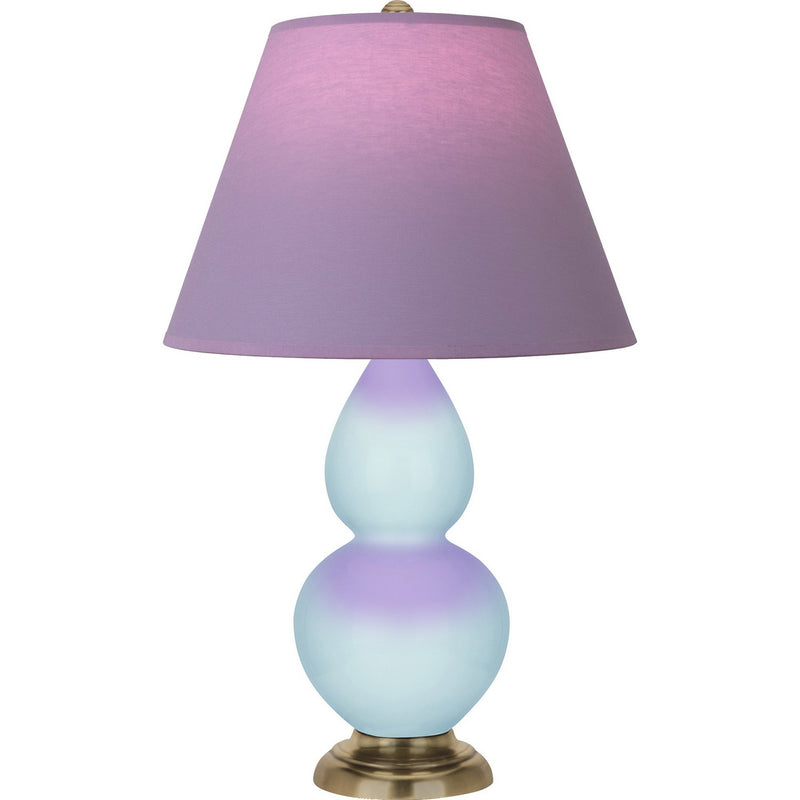 Robert Abbey 1689L One Light Accent Lamp, Baby Blue Glazed Ceramic w/Antique Natural Brass