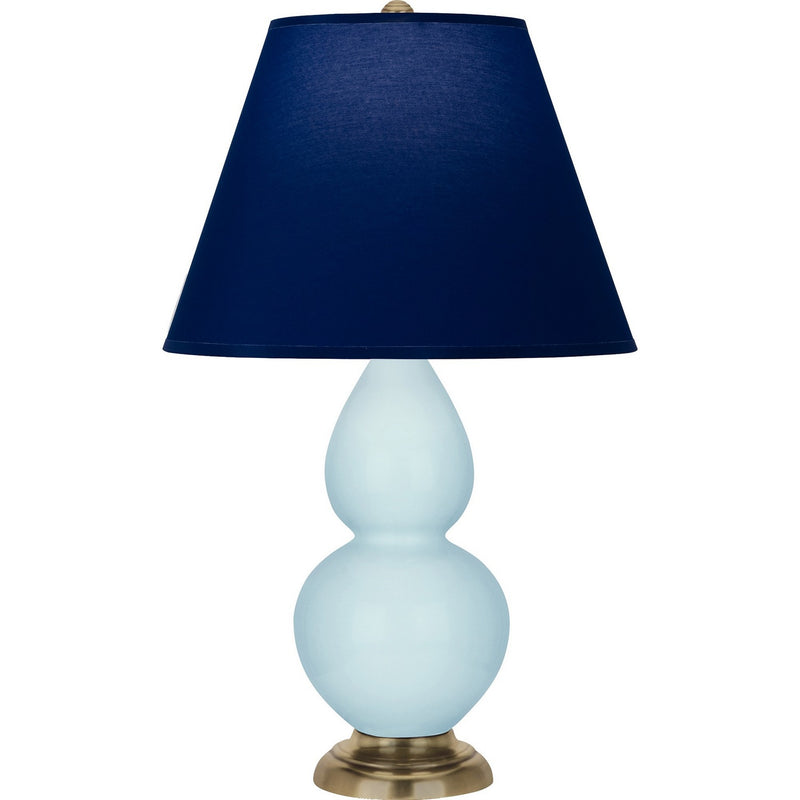 Robert Abbey 1689N One Light Accent Lamp, Baby Blue Glazed Ceramic w/Antique Natural Brass