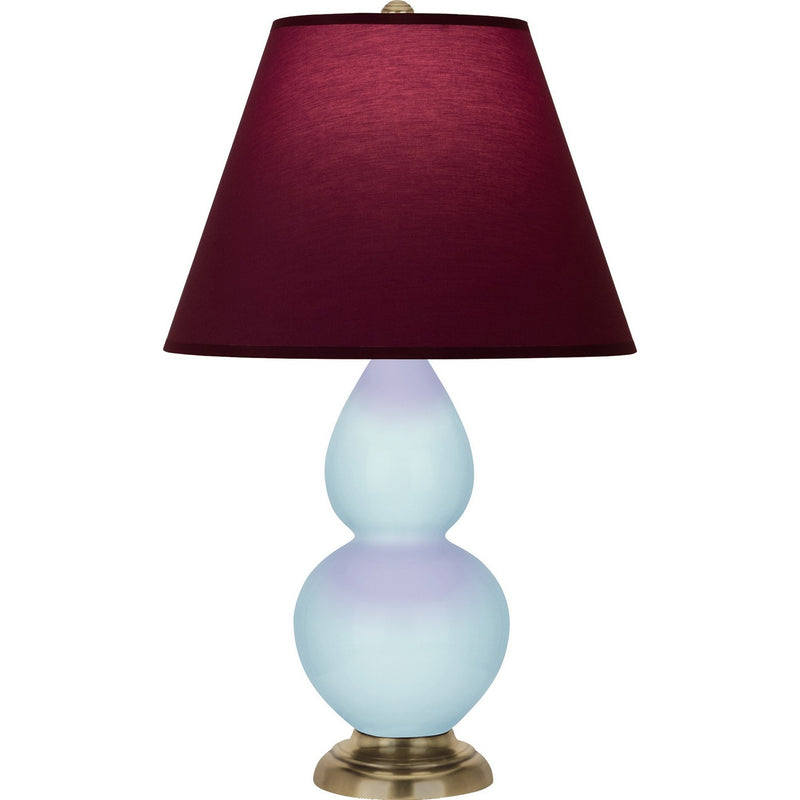 Robert Abbey 1689P One Light Accent Lamp, Baby Blue Glazed Ceramic w/Antique Natural Brass