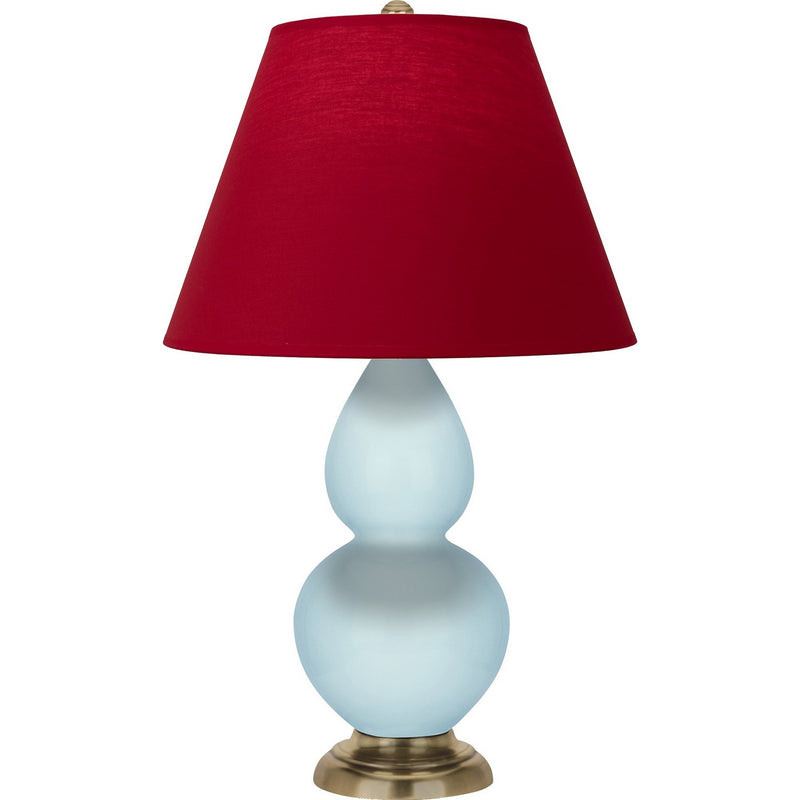 Robert Abbey 1689R One Light Accent Lamp, Baby Blue Glazed Ceramic w/Antique Natural Brass