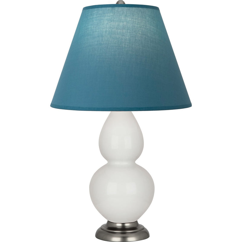Robert Abbey 1690B One Light Accent Lamp, Lily Glazed Ceramic w/Antique Silver