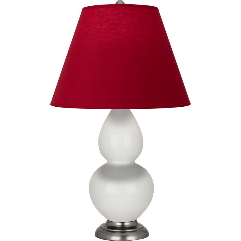 Robert Abbey 1690R One Light Accent Lamp, Lily Glazed Ceramic w/Antique Silver