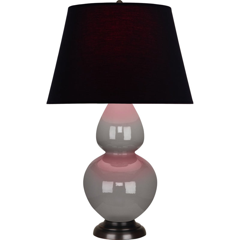 Robert Abbey 1749K One Light Table Lamp, Smokey Taupe Glazed Ceramic w/Deep Patina Bronze