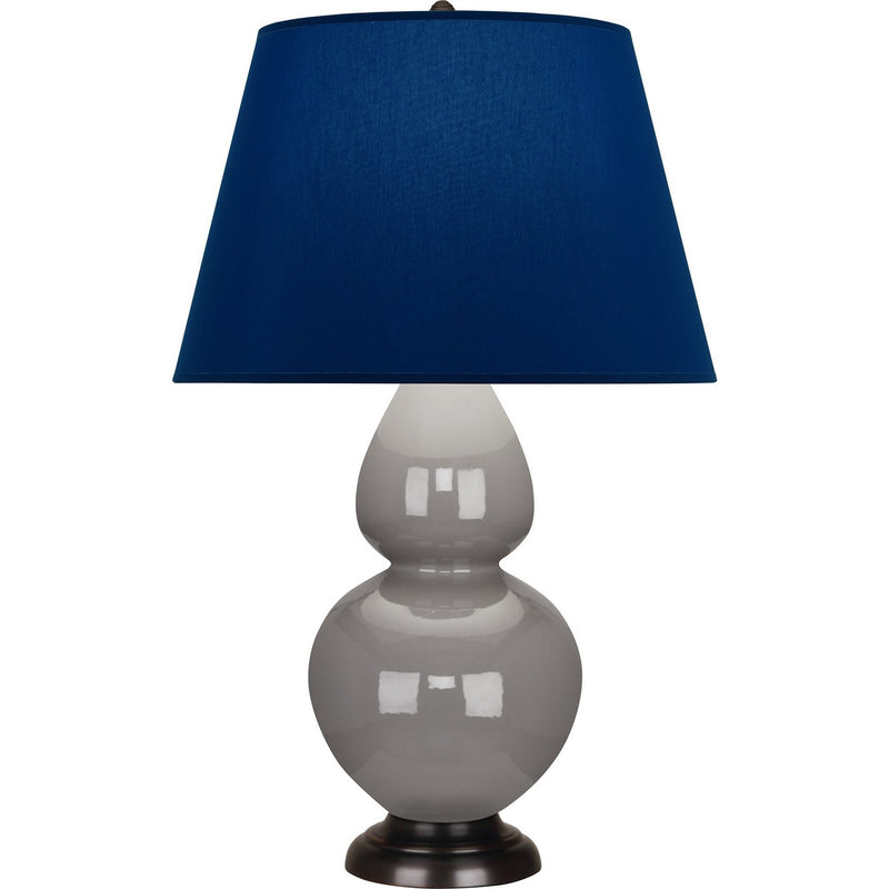 Robert Abbey 1749N One Light Table Lamp, Smokey Taupe Glazed Ceramic w/Deep Patina Bronze
