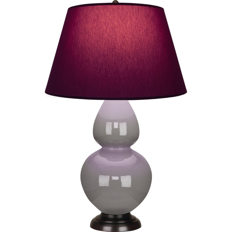 Robert Abbey 1749P One Light Table Lamp, Smokey Taupe Glazed Ceramic w/Deep Patina Bronze