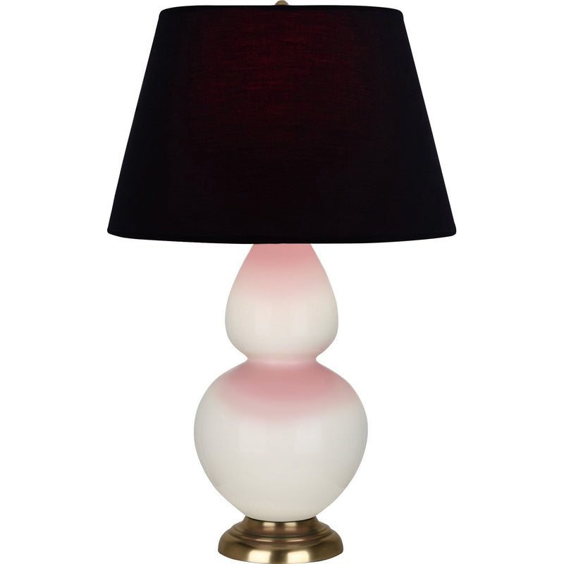 Robert Abbey 1754K One Light Table Lamp, Bone Glazed Ceramic w/Antique Natural Brass