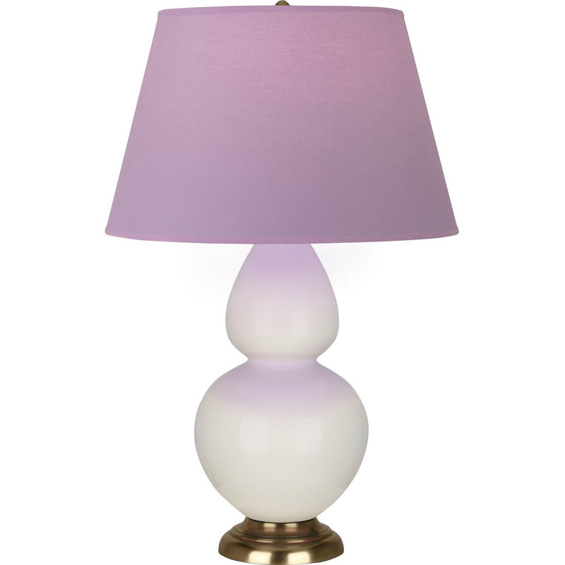 Robert Abbey 1754L One Light Table Lamp, Bone Glazed Ceramic w/Antique Natural Brass