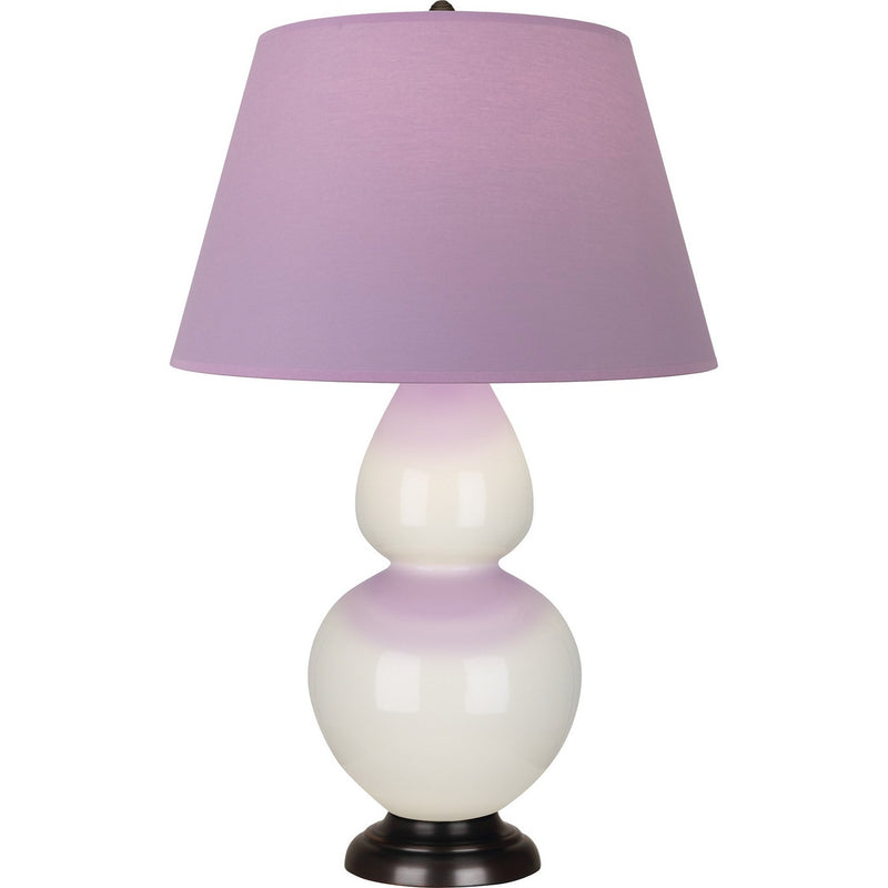 Robert Abbey 1755L One Light Table Lamp, Bone Glazed Ceramic w/Deep Patina Bronze