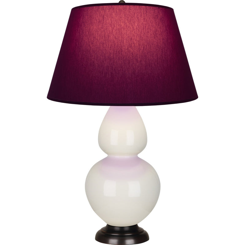Robert Abbey 1755P One Light Table Lamp, Bone Glazed Ceramic w/Deep Patina Bronze