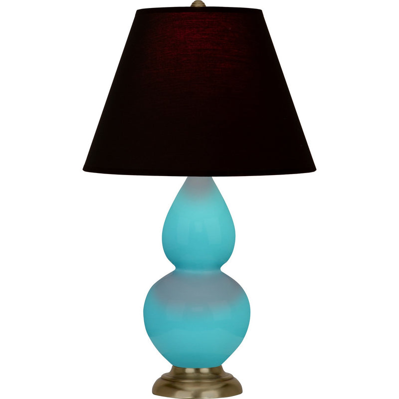 Robert Abbey 1760K One Light Accent Lamp, Egg Blue Glazed Ceramic w/Antique Natural Brass
