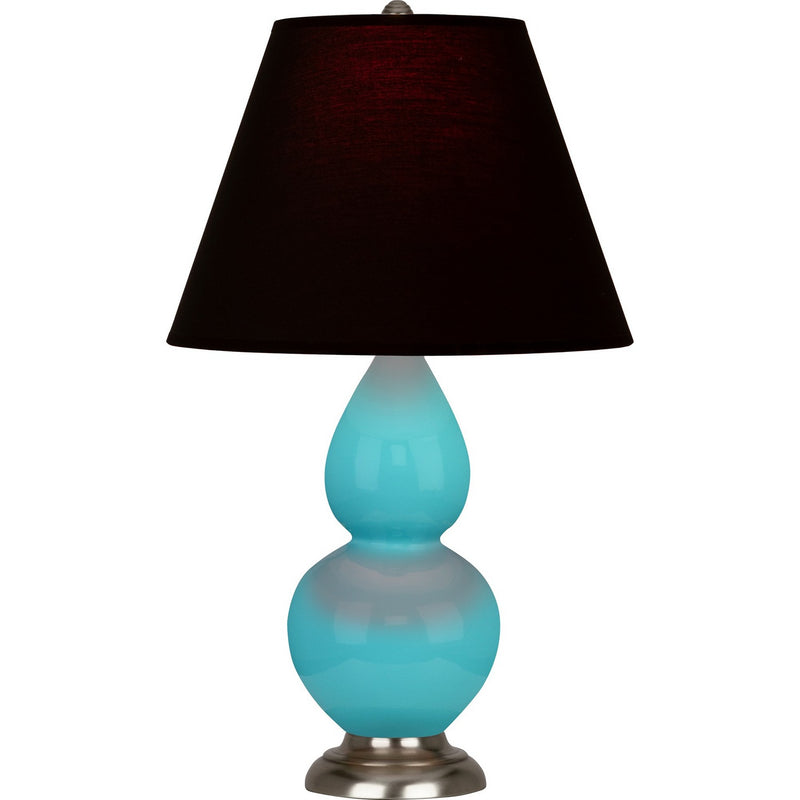 Robert Abbey 1761K One Light Accent Lamp, Egg Blue Glazed Ceramic w/Antique Silver
