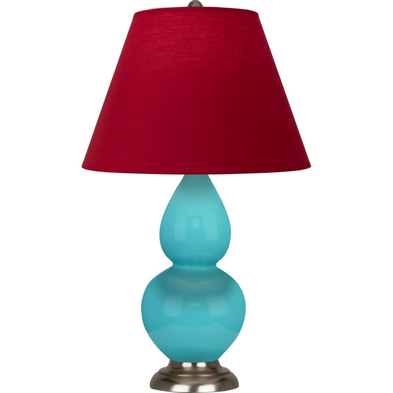 Robert Abbey 1761R One Light Accent Lamp, Egg Blue Glazed Ceramic w/Antique Silver