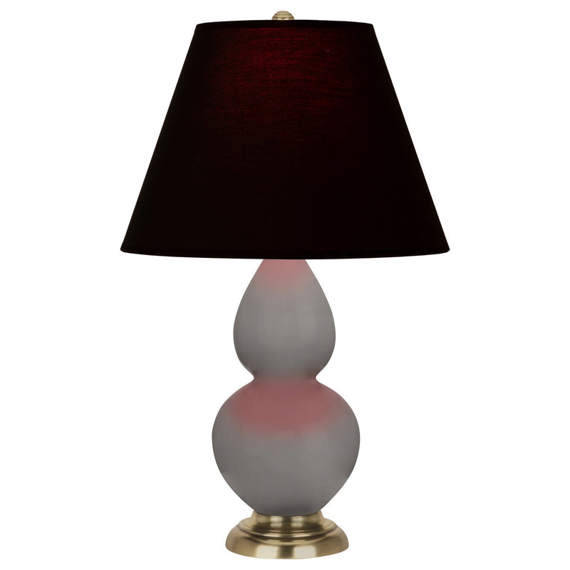 Robert Abbey 1768K One Light Accent Lamp, Smokey Taupe Glazed Ceramic w/Antique Natural Brass