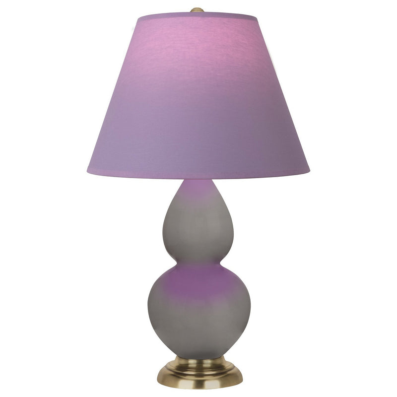 Robert Abbey 1768L One Light Accent Lamp, Smokey Taupe Glazed Ceramic w/Antique Natural Brass