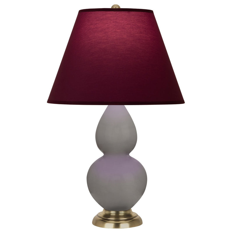 Robert Abbey 1768P One Light Accent Lamp, Smokey Taupe Glazed Ceramic w/Antique Natural Brass
