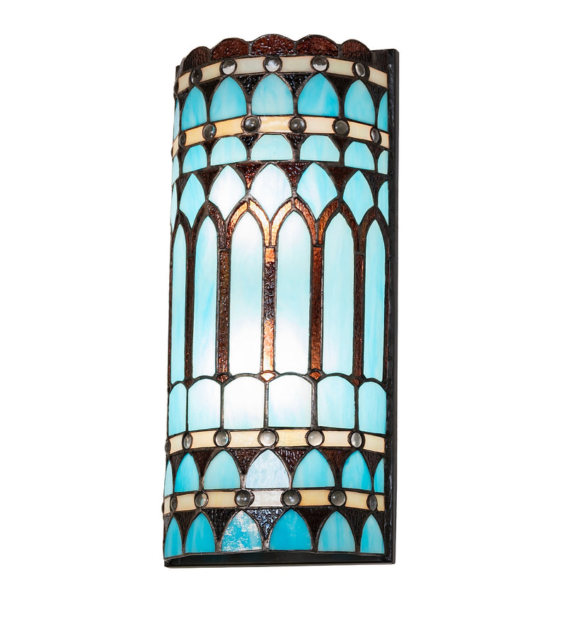 Meyda Tiffany 278299 Two Light Wall Sconce, Craftsman Brown