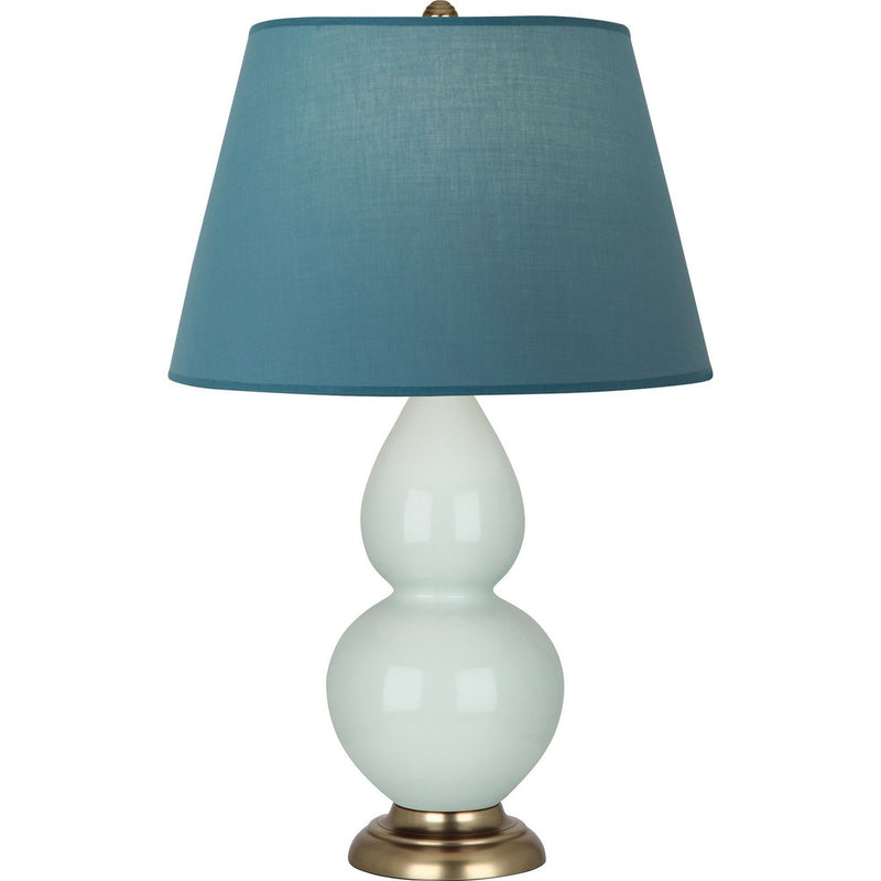 Robert Abbey 1789B One Light Table Lamp, Celadon Glazed Ceramic w/Antique Natural Brass