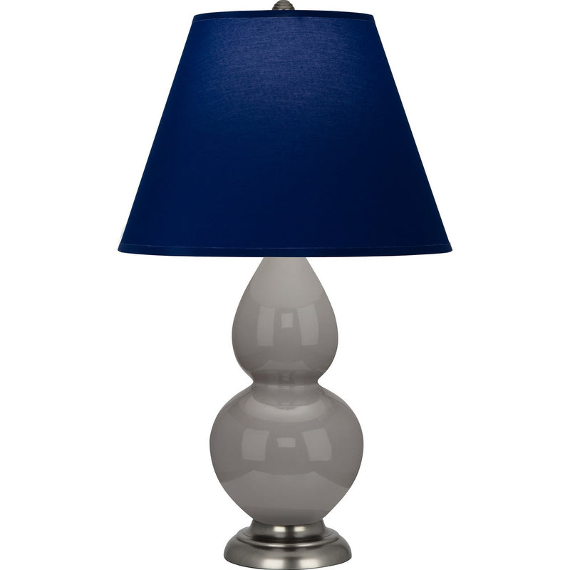 Robert Abbey 1770N One Light Accent Lamp, Smokey Taupe Glazed Ceramic w/Anitque Silver