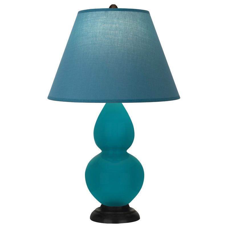 Robert Abbey 1772B One Light Accent Lamp, Peacock Glazed Ceramic w/Deep Patina Bronze