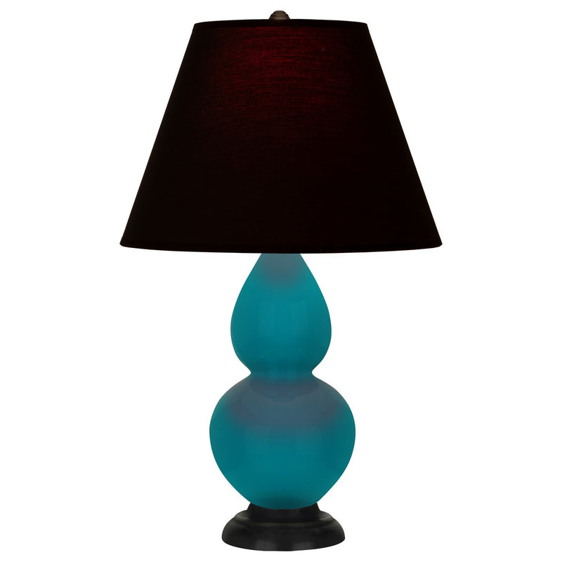 Robert Abbey 1772K One Light Accent Lamp, Peacock Glazed Ceramic w/Deep Patina Bronze