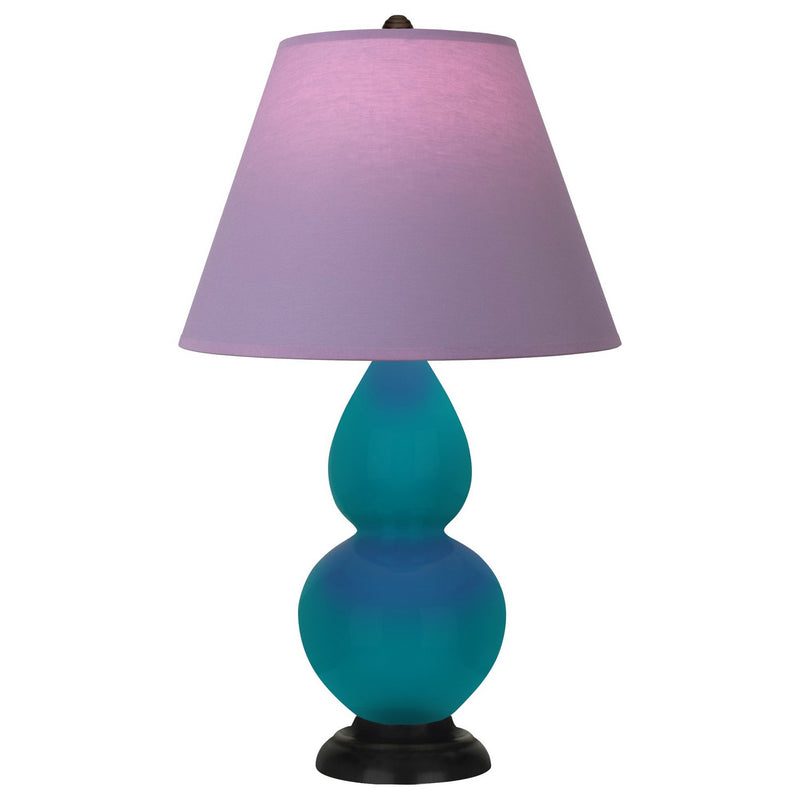 Robert Abbey 1772L One Light Accent Lamp, Peacock Glazed Ceramic w/Deep Patina Bronze