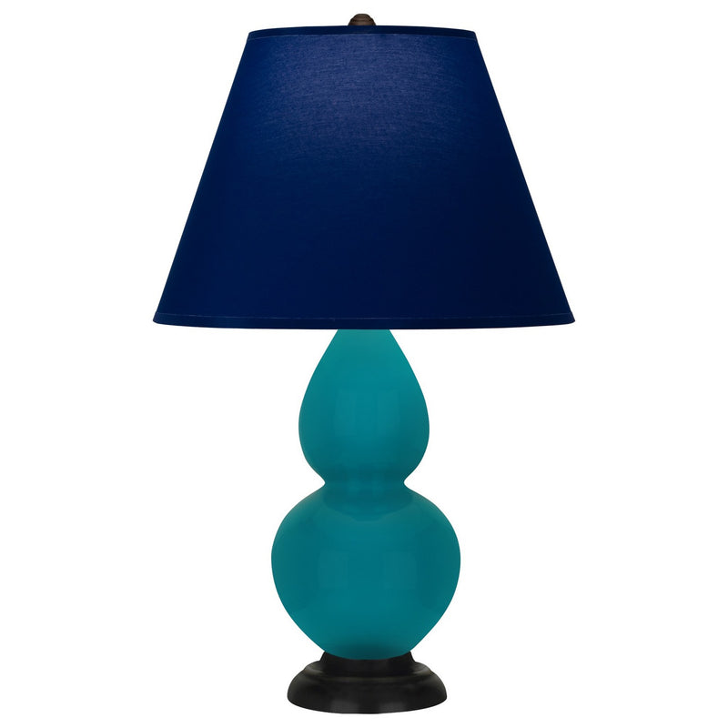 Robert Abbey 1772N One Light Accent Lamp, Peacock Glazed Ceramic w/Deep Patina Bronze