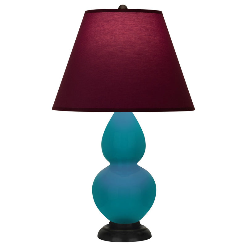 Robert Abbey 1772P One Light Accent Lamp, Peacock Glazed Ceramic w/Deep Patina Bronze